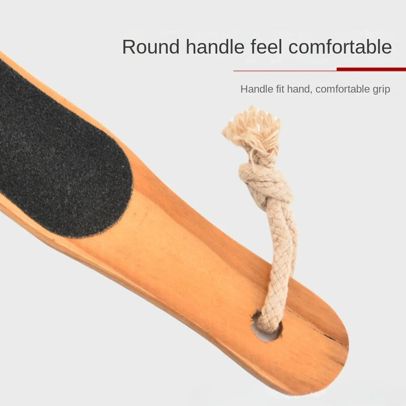 Διπλής όψης λίμα ποδιών Rasp Εργαλεία πεντικιούρ Πόδια Φτέρνα νεκρό δέρμα Αφαίρεση κάλλου Ξύλινη λαβή Scrubber βούρτσα γυαλόχαρτο Περιποίηση ποδιών