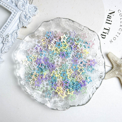 50 τμχ Ντοπαμίνης Μινιμαλιστικά Αστέρια Γούρια νυχιών Αφρώδη κουφώματα από ρητίνη Pentagram Διακοσμήσεις νυχιών DIY Ανταλλακτικά για νύχια