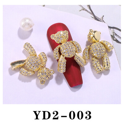 3D grezns zelts sudraba krāsa lāča sakausējums cirkons nagu mākslas rotājumi spīdīgi kristāli nagu rotaslietas kalnu akmens nagu aksesuāri