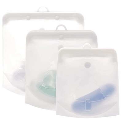 PULISI Silikonska vrećica za hranu za višekratnu upotrebu, 1 komad, 1500 ml, 50 oz, nepropusni spremnici, vrećica za višekratnu upotrebu, za pohranu svježe hrane, vrećica za zamrzivač, grickalica