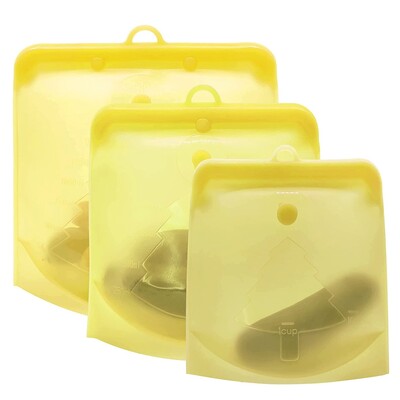 PULISI Silikonska vrećica za hranu za višekratnu upotrebu, 1 komad, 1500 ml, 50 oz, nepropusni spremnici, vrećica za višekratnu upotrebu, za pohranu svježe hrane, vrećica za zamrzivač, grickalica