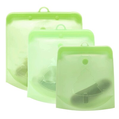 PULISI Silikonska vrećica za hranu za višekratnu upotrebu, 1 komad, 1500 ml, 50 oz, nepropusni spremnici, vrećica za višekratnu upotrebu, za pohranu svježe hrane, vrećica za zamrzivač, grickalica