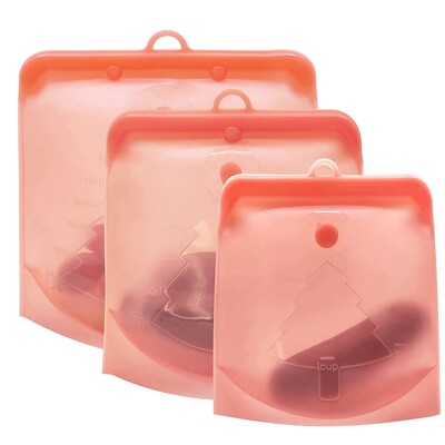 PULISI Silikonska vrećica za hranu za višekratnu upotrebu, 1 komad, 1500 ml, 50 oz, nepropusni spremnici, vrećica za višekratnu upotrebu, za pohranu svježe hrane, vrećica za zamrzivač, grickalica