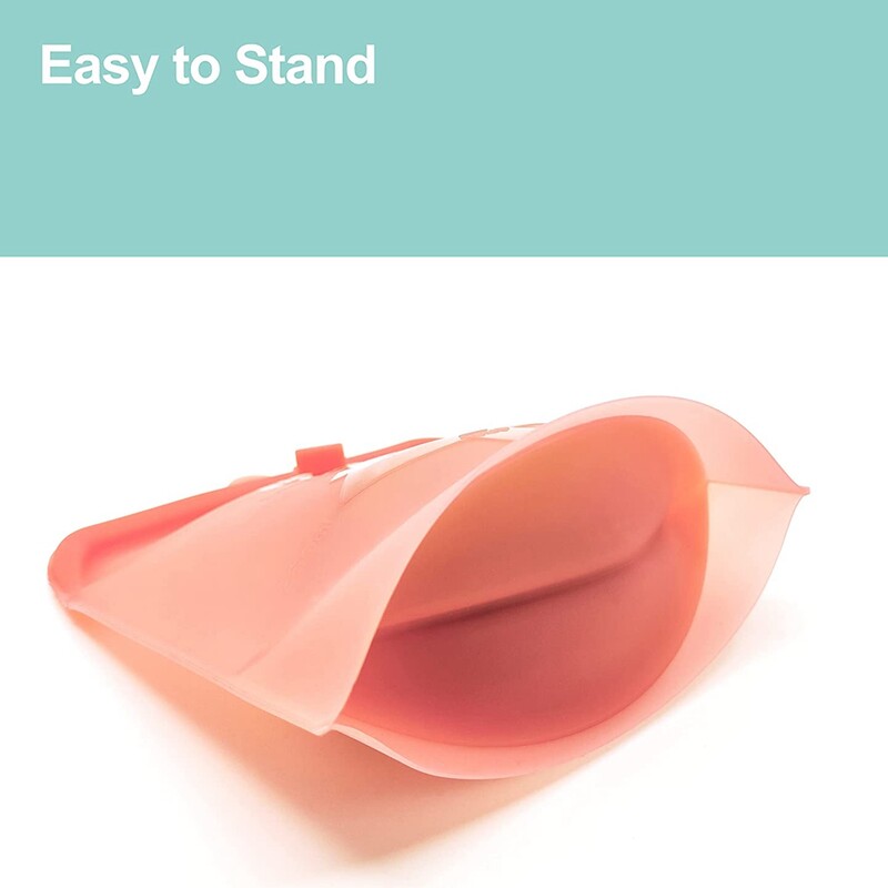 PULISI Silikonska vrećica za hranu za višekratnu upotrebu, 1 komad, 1500 ml, 50 oz, nepropusni spremnici, vrećica za višekratnu upotrebu, za pohranu svježe hrane, vrećica za zamrzivač, grickalica