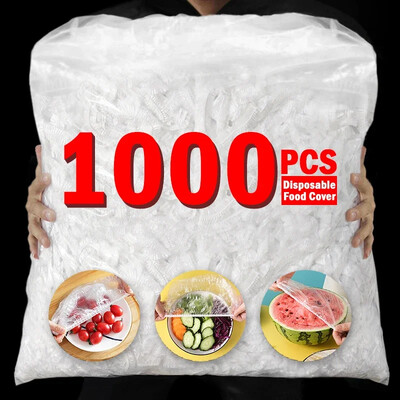 100-1000PCS Кухненски еднократен капак за храна Опаковка Хранителен клас, съхраняващ свежестта фолио за съхранение на едро Капак за купа за еднократна употреба