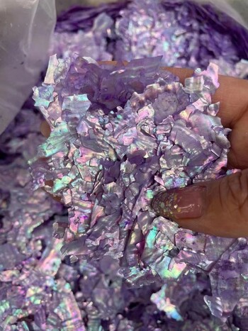 5g/σακούλα Natural Abalone Shell Irregular Holographic Nail Glitter Slice Nail Art αξεσουάρ 3D Charm Διακόσμηση Λεπτό Glitter Flake