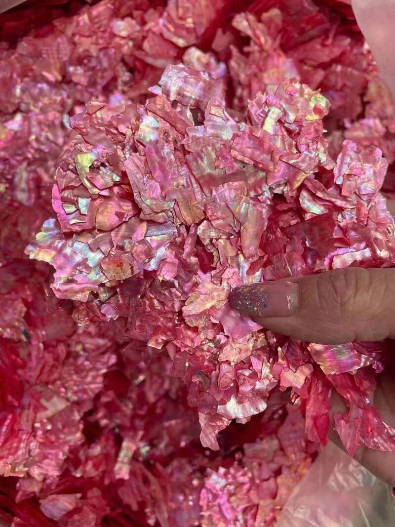 5g/vrećica Prirodna abalona školjka Nepravilna holografska kriška sa svjetlucavim noktima Nail Art Accessorie 3D šarm ukrasna tanka svjetlucava pahuljica