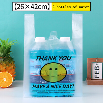 50 τμχ Πλαστική σακούλα 3 μεγεθών Τσάντες αποθήκευσης τροφίμων με λαβή σούπερ μάρκετ Παντοπωλείο Χρήσιμη τσάντα αγορών Καλάθι αποθήκευσης κουζίνας