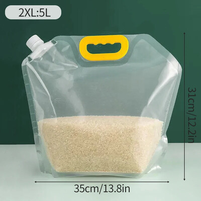 5 ΤΕΜ Σφραγισμένη τσάντα αποθήκευσης Τσάντες συσκευασίας ρυζιού Τσάντα κουζίνας, ανθεκτική στην υγρασία, με προστασία από έντομα, Επαναχρησιμοποιήσιμη Τσάντα αποθήκευσης δημητριακών Τσάντες ποιότητας τροφίμων