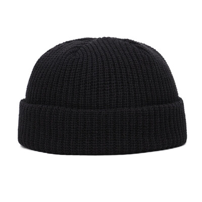 Winter Warm Beanies Casual με κοντή κλωστή Hip hop καπέλο για ενήλικες άντρες Γυναικείο μάλλινο πλεκτό καπέλο κρανίου ελαστικό unisex