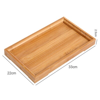 Drveni pravokutni pladanj za čaj od bambusa Poslužitelji za Kung Fu Šalica za čaj Doručak Voće Desert Držač hrane Tanjur Posuđe