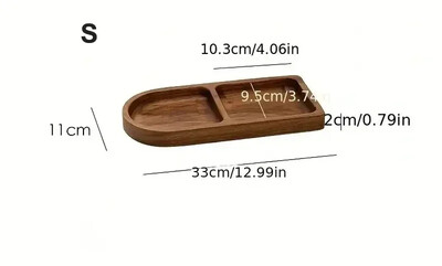 Ιαπωνικός ξύλινος δίσκος vintage ξύλινος ακακίας πιάτο επιδόρπιο παξιμάδι και πιάτο κέικ φρούτων σνακ δυτικός δίσκος κουζίνας για μπριζόλες