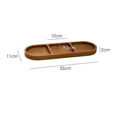 Ιαπωνικός ξύλινος δίσκος vintage ξύλινος ακακίας πιάτο επιδόρπιο παξιμάδι και πιάτο κέικ φρούτων σνακ δυτικός δίσκος κουζίνας για μπριζόλες