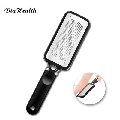 Dighealth lielas pēdas rasp skruberis rīve Dry Rough Dead Skin Callus Remover Skrāpis pedikīrs pēdu vīles instrumenti melna krāsa
