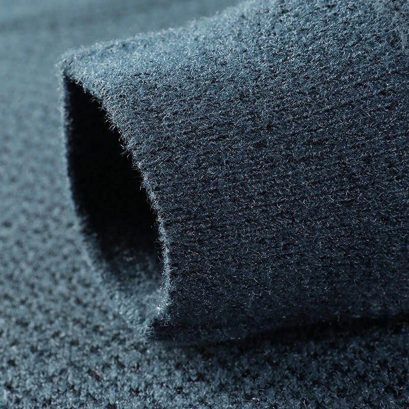 Deblji zimski muški pulover s okruglim izrezom, pleteni pulover, jednobojni, ležerni, topli kaput dugih rukava