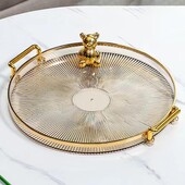 Πρακτικός δίσκος φρούτων με διπλή λαβή Πλαστικό τραπέζι σερβιρίσματος μεγάλης χωρητικότητας για πάρτι