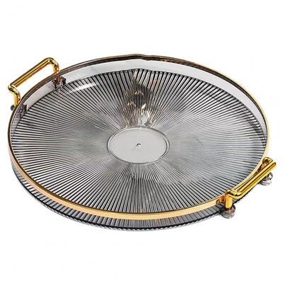 Πρακτικός δίσκος φρούτων με διπλή λαβή Πλαστικό τραπέζι σερβιρίσματος μεγάλης χωρητικότητας για πάρτι