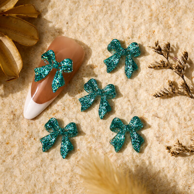 50 τεμ. Παγιέτα φιόγκος με κόμπο νυχιών γούρι 3D Sparkling Dreamy Clear Rainbow Πιγιέτα Φιόγκος Νυχιών DIY Εξαιρετικά αξεσουάρ νυχιών