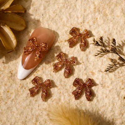 50 τεμ. Παγιέτα φιόγκος με κόμπο νυχιών γούρι 3D Sparkling Dreamy Clear Rainbow Πιγιέτα Φιόγκος Νυχιών DIY Εξαιρετικά αξεσουάρ νυχιών