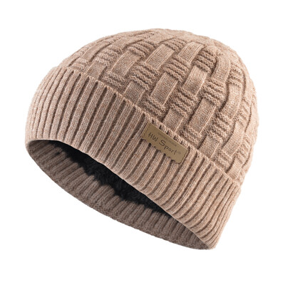 Χειμωνιάτικα ζεστά καπέλα για άντρες Πλεκτά χοντρά Skullies Beanies Ανδρικό καπό σκι για εξωτερικό χώρο Gorras Πλεκτό μονόχρωμο Add Velvet Beanie