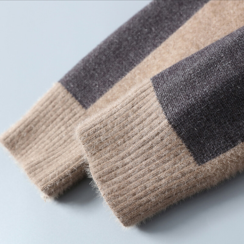 Novi zimski, luksuzni muški pulover od kašmira za 2023., mekana topla dolčevita s ovratnikom u boji, vrhunski muški božićni pulover