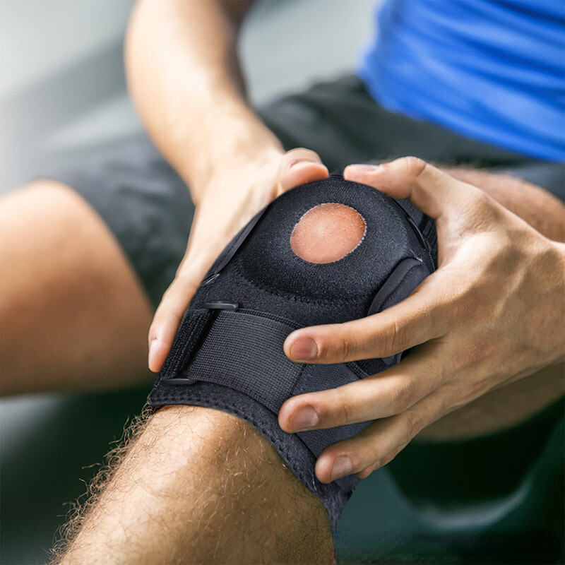 Ρυθμιζόμενο περιτύλιγμα στήριξης γονάτου με αρθρωτό στήριγμα γονάτου 1 τμχ για υποστήριξη επιγονατιδικού τένοντα ρήξης μηνίσκου Ανακούφιση από τον πόνο Στάσεις, διαστρέμματα κ.λπ.