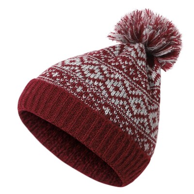 Skijaška kapa Unisex zimska topla muška pom pom kapa Pletena kapa s pom pom kapom Vunena kapa Kabelska kapa