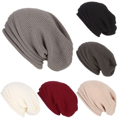 Femei Ski Slouchy Baggy Iarna Pălărie Beanie Pălărie Cald Cap Lână Tricotat