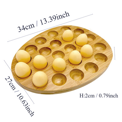Kreativna kutija za pohranu jaja od 1 komada, drveni pladanj od bambusa, kutija za pohranu jaja, kuhinjski držač za pohranu jaja za doručak za hladnjak
