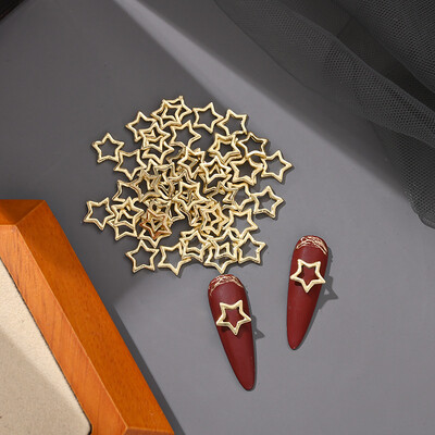 20 kom. Aluminijski mjesečev šarm za nokte 3D zlatno srebrna luksuzna zvijezda lava srce ljubavi metalni ukras za nokte DIY izuzetni dodaci za nokte