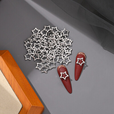 20 kom. Aluminijski mjesečev šarm za nokte 3D zlatno srebrna luksuzna zvijezda lava srce ljubavi metalni ukras za nokte DIY izuzetni dodaci za nokte
