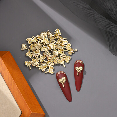 20 kom. Aluminijski mjesečev šarm za nokte 3D zlatno srebrna luksuzna zvijezda lava srce ljubavi metalni ukras za nokte DIY izuzetni dodaci za nokte