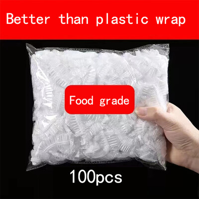 Poklopac od plastične folije za hranu, jednokratni plastični omot za kućanstvo s elastičnim poklopcem za zdjelu za usta