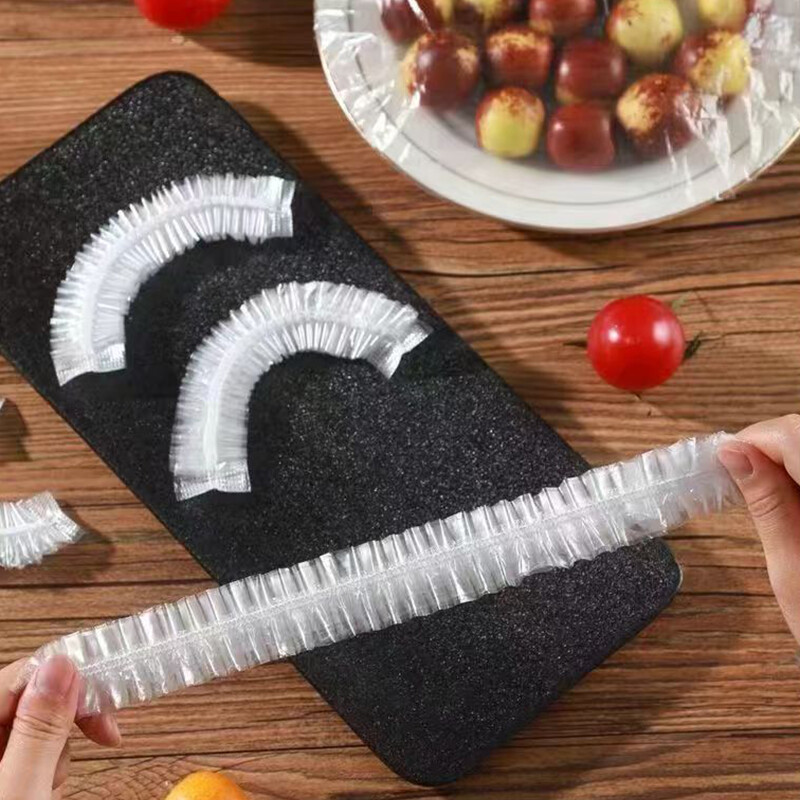 Poklopac od plastične folije za hranu, jednokratni plastični omot za kućanstvo s elastičnim poklopcem za zdjelu za usta