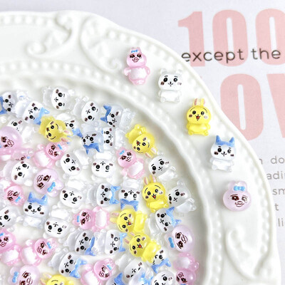 Animacinis filmas Mielas triušio katės nagų dailės žavesys Juokingi posakiai Žavingi triušio nagų papuošimai, skirti „pasidaryk pats“ plaukų segtukų nagams aksesuarai