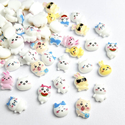 Animacinis filmas Mielas triušio katės nagų dailės žavesys Juokingi posakiai Žavingi triušio nagų papuošimai, skirti „pasidaryk pats“ plaukų segtukų nagams aksesuarai