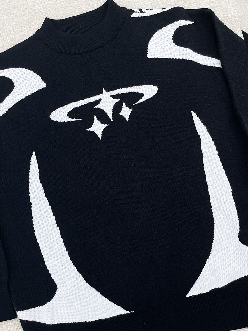 Muška vintage pletena odjeća Y2K Stars Graphic Puloveri Zimski Harajuku preveliki pulover pulover Unisex estetska ležerna odjeća