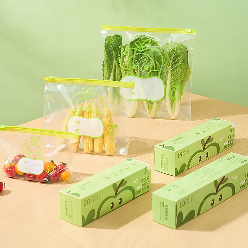 Επαναχρησιμοποιήσιμη τσάντα με φερμουάρ Διαφανής τσάντα αποθήκευσης ποιότητας τροφίμων με σφράγιση φερμουάρ Πλαστικό δοχείο Ταξίδι Καταψύκτης Κουζίνα Κάμπινγκ