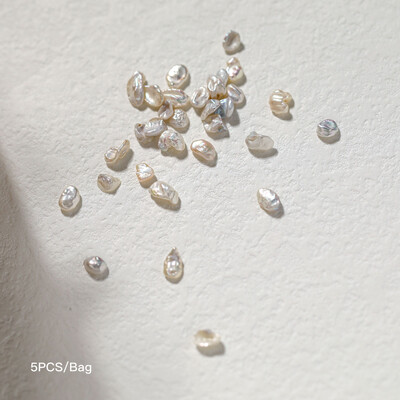 10 buc JOUJOU Comerț cu ridicata de perle de nail art în stil japonez în formă de baroc, cu luminozitate ridicată și perle naturale neconvenționale