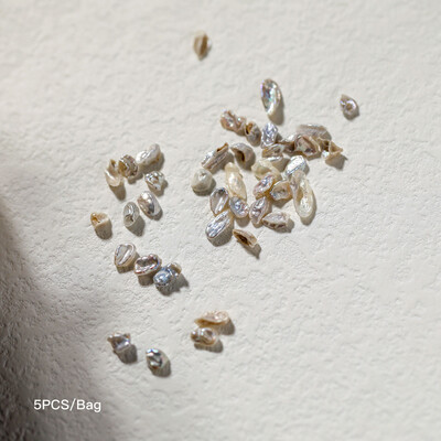 10 buc JOUJOU Comerț cu ridicata de perle de nail art în stil japonez în formă de baroc, cu luminozitate ridicată și perle naturale neconvenționale