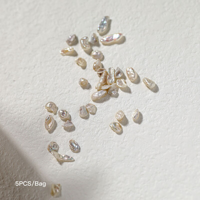 10 buc JOUJOU Comerț cu ridicata de perle de nail art în stil japonez în formă de baroc, cu luminozitate ridicată și perle naturale neconvenționale