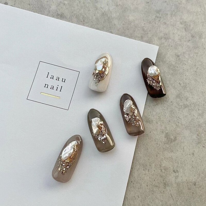 10 buc JOUJOU Comerț cu ridicata de perle de nail art în stil japonez în formă de baroc, cu luminozitate ridicată și perle naturale neconvenționale