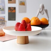 Σκανδιναβικό στιλ ράφι αποθήκευσης φρούτων Δίσκος σνακ χωρίς ραφή Ξύλινη βάση μεγάλης χωρητικότητας Εργαλείο κουζίνας για δίσκος λαχανικών