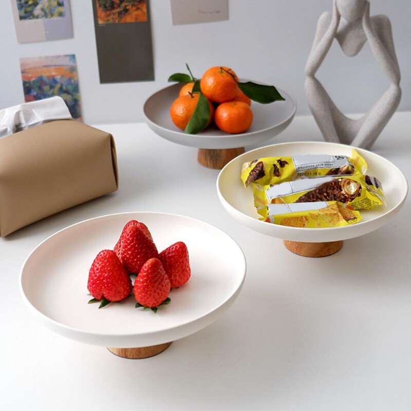 Σκανδιναβικό στιλ ράφι αποθήκευσης φρούτων Δίσκος σνακ χωρίς ραφή Ξύλινη βάση μεγάλης χωρητικότητας Εργαλείο κουζίνας για δίσκος λαχανικών