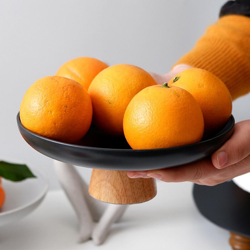 Σκανδιναβικό στιλ ράφι αποθήκευσης φρούτων Δίσκος σνακ χωρίς ραφή Ξύλινη βάση μεγάλης χωρητικότητας Εργαλείο κουζίνας για δίσκος λαχανικών