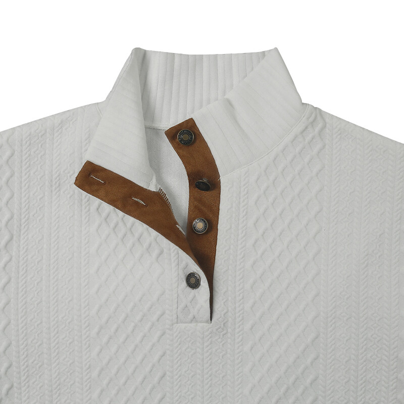 Jesen i zima 2024. Novi muški pleteni pulover od jacquard dugih rukava za slobodno vrijeme na otvorenom