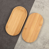 Οβάλ δίσκος μπαμπού για δοσομετρητή σαπουνιού για πιάτα κουζίνας Μπουκάλι Ξύλινο πιατάκι Δίσκος φυτών Μίνι φυτό Βάση γλάστρας Δίσκος χυμώδους γλάστρας