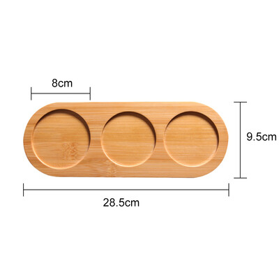 Οβάλ δίσκος μπαμπού για δοσομετρητή σαπουνιού για πιάτα κουζίνας Μπουκάλι Ξύλινο πιατάκι Δίσκος φυτών Μίνι φυτό Βάση γλάστρας Δίσκος χυμώδους γλάστρας