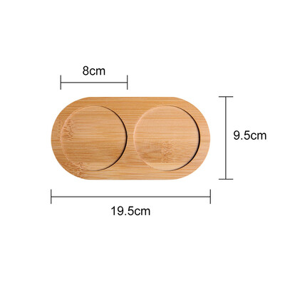 Οβάλ δίσκος μπαμπού για δοσομετρητή σαπουνιού για πιάτα κουζίνας Μπουκάλι Ξύλινο πιατάκι Δίσκος φυτών Μίνι φυτό Βάση γλάστρας Δίσκος χυμώδους γλάστρας