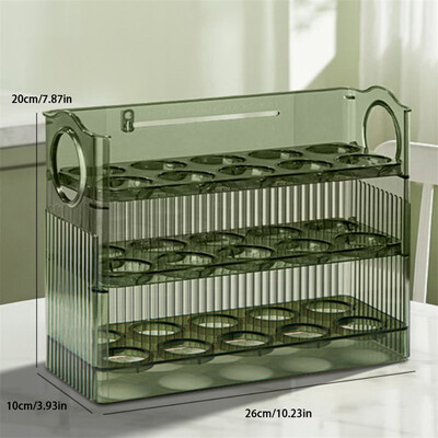 Κουτί αποθήκευσης αυγών 30 Grids Θήκη αυγών Μεγάλης χωρητικότητας Οργανωτής δίσκου αυγών Διαφανές οικιακό δοχείο αυγών για ψυγείο